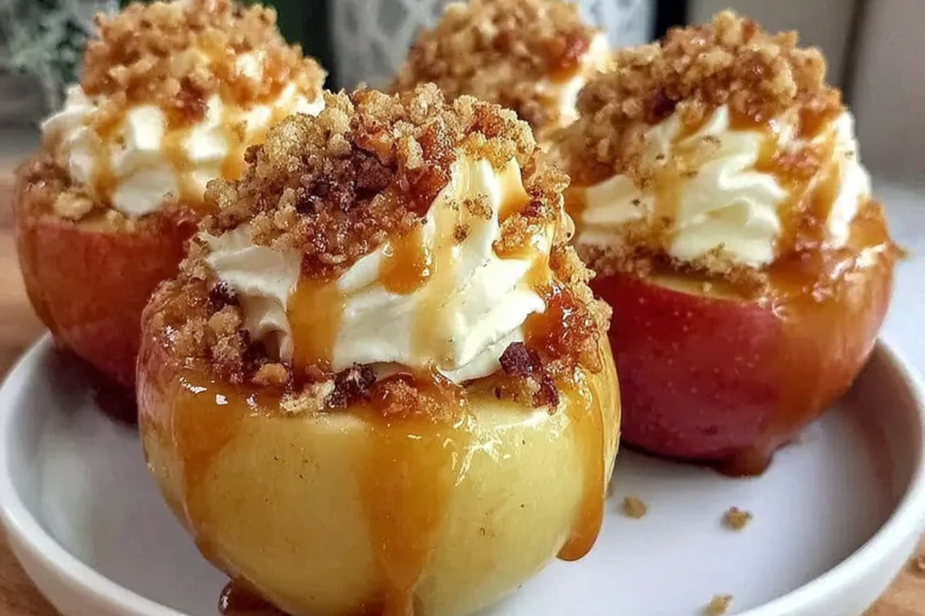 Cheesecake Stuffed Baked Apples