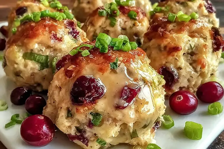 Cranberry Turkey Stuffing Balls