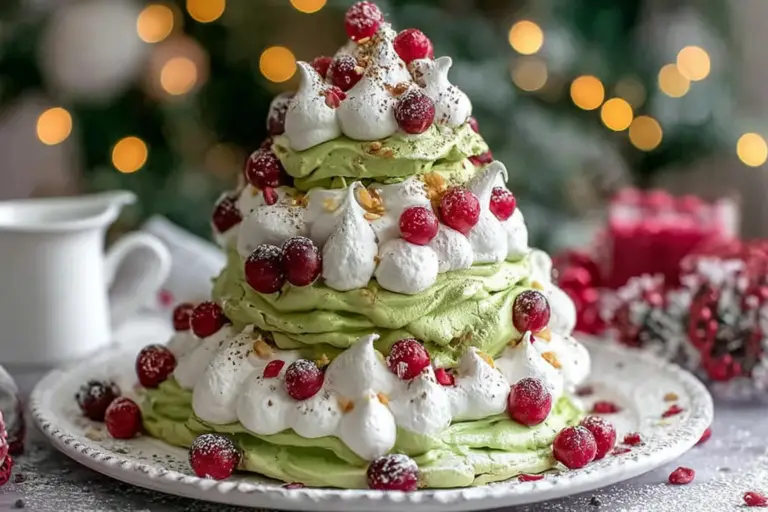 Christmas Tree Pavlova Tower