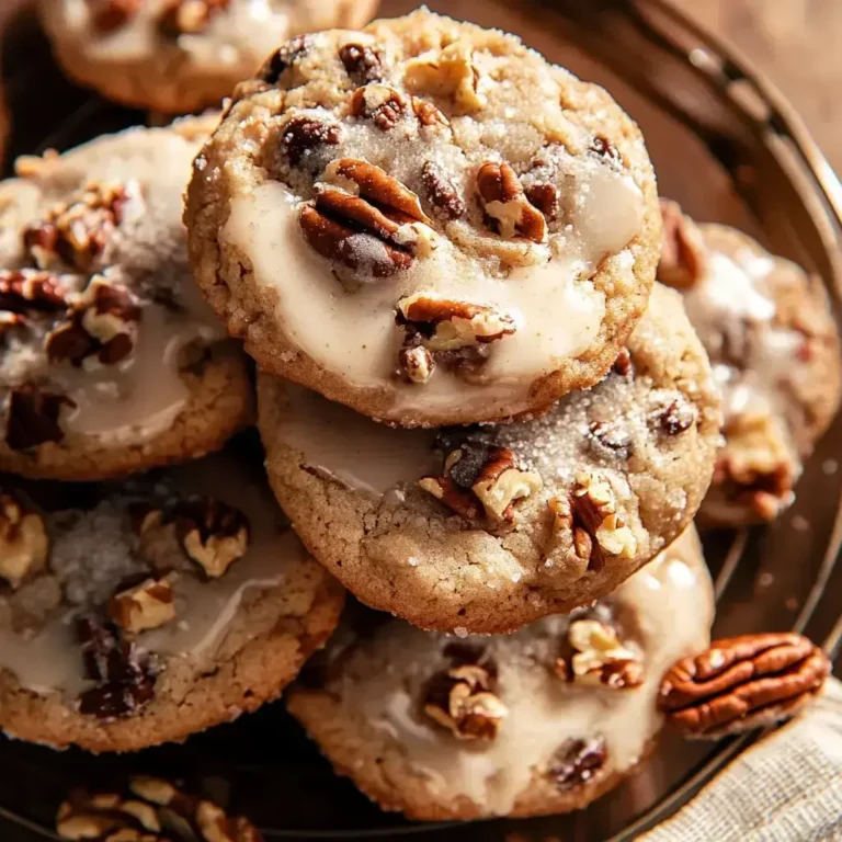 Frosted Butter Pecan Cookies
