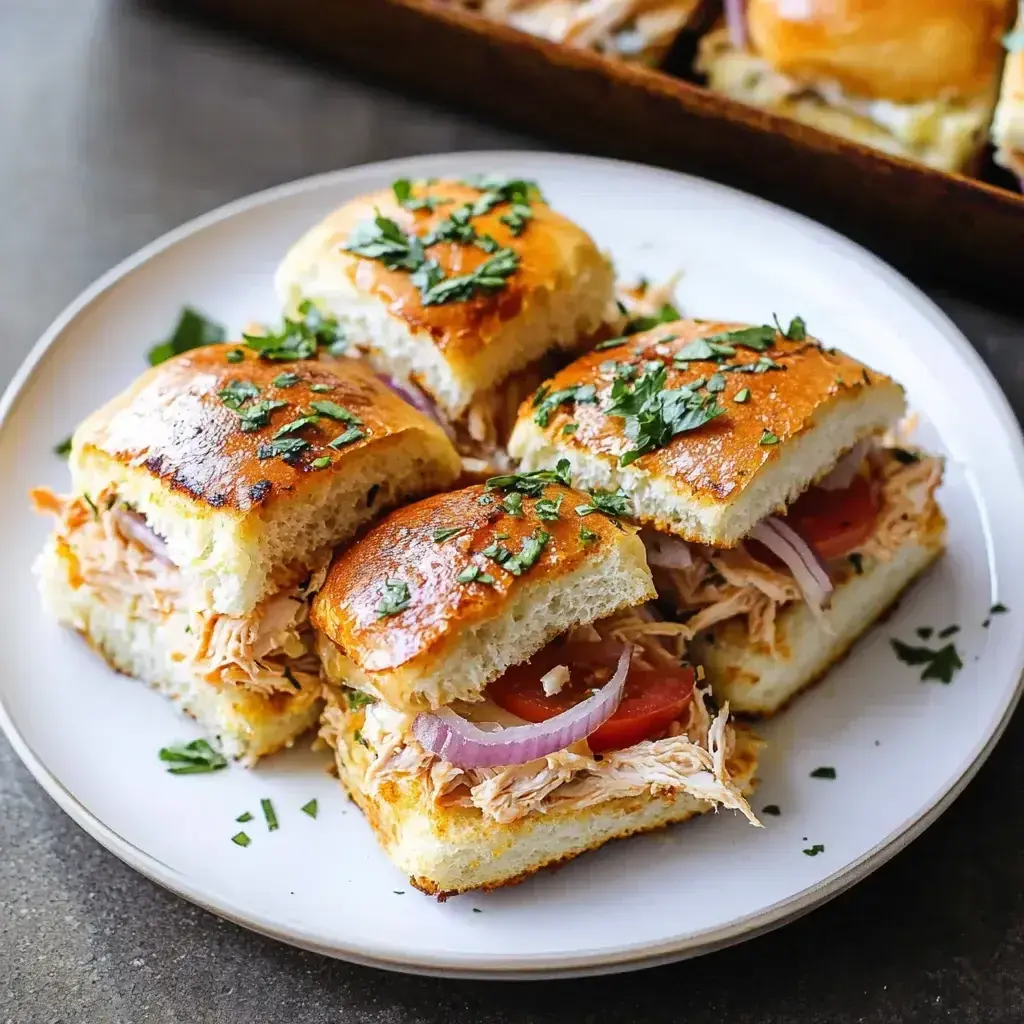 Easy Shredded Rotisserie Chicken Sliders - Preparation Image