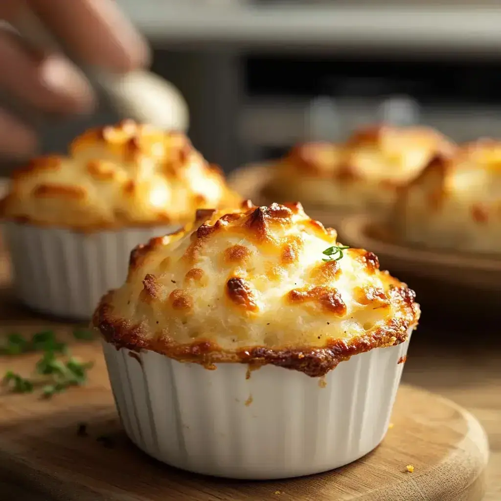 Finished Mini Cottage Pies ready to serve