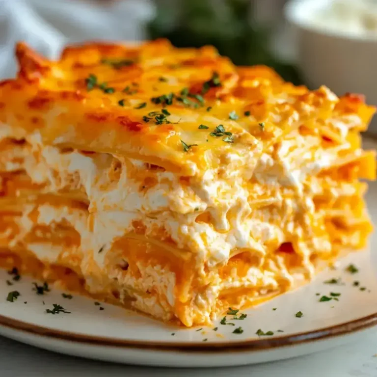 Cheesy Buffalo Ranch Chicken Lasagna