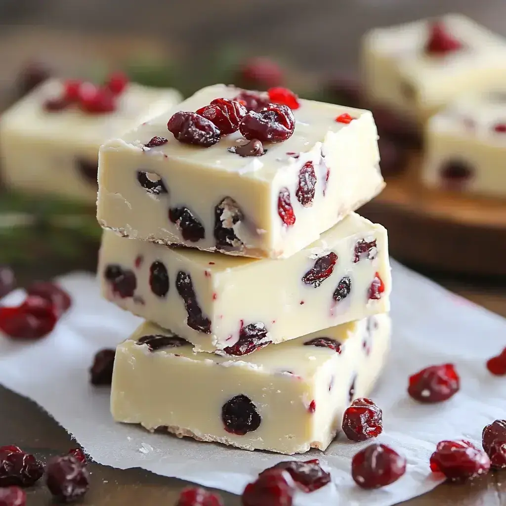 Array of holiday fudge squares arranged on a platters with festive decorations, ready for gifting.