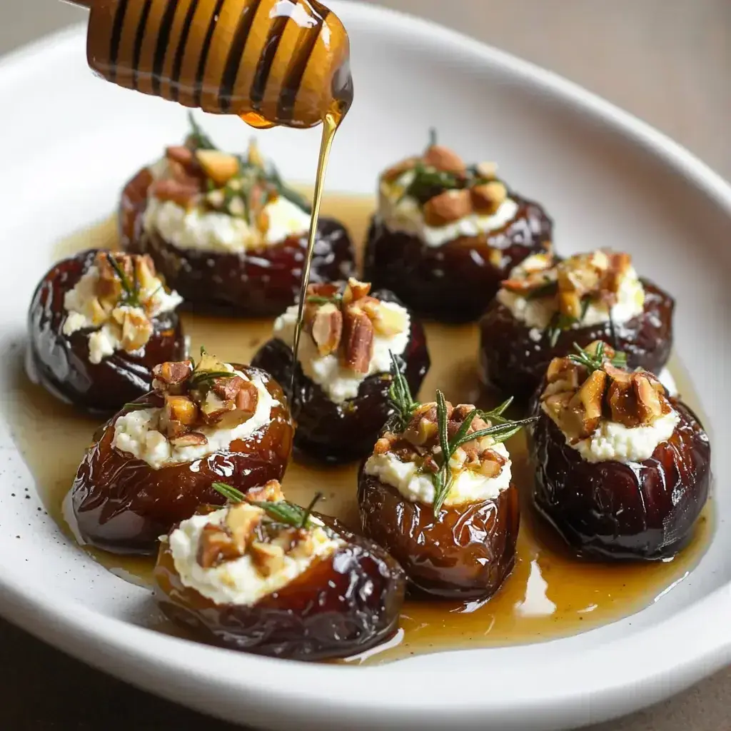 Fresh Medjool dates ready for stuffing with goat cheese and toppings.