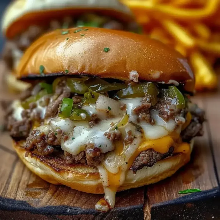 Philly Cheese Steak Burgers