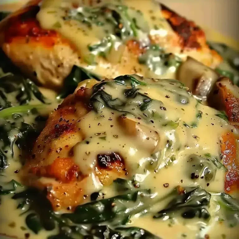 Smothered Chicken with Creamed Spinach