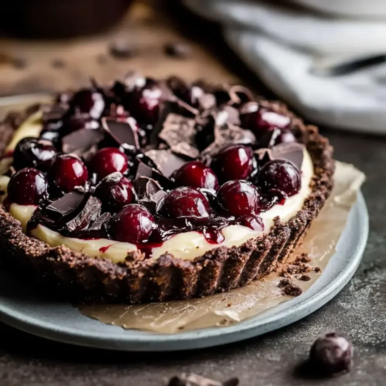 Sour Cherry Chocolate Tart