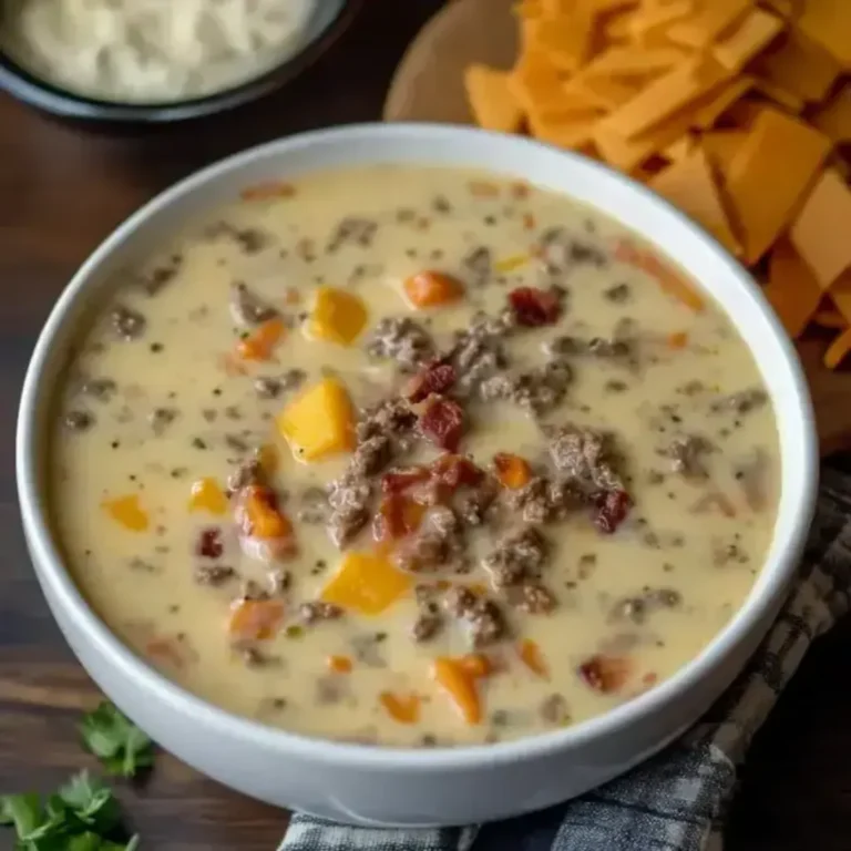 Extra Creamy Slow Cooker Cheeseburger Soup