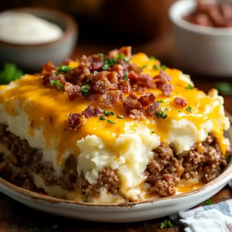 Cheesy Loaded Meatloaf Casserole