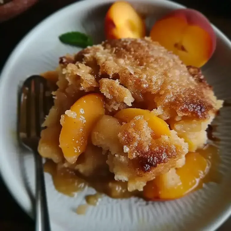 Last Minute Peach Cobbler
