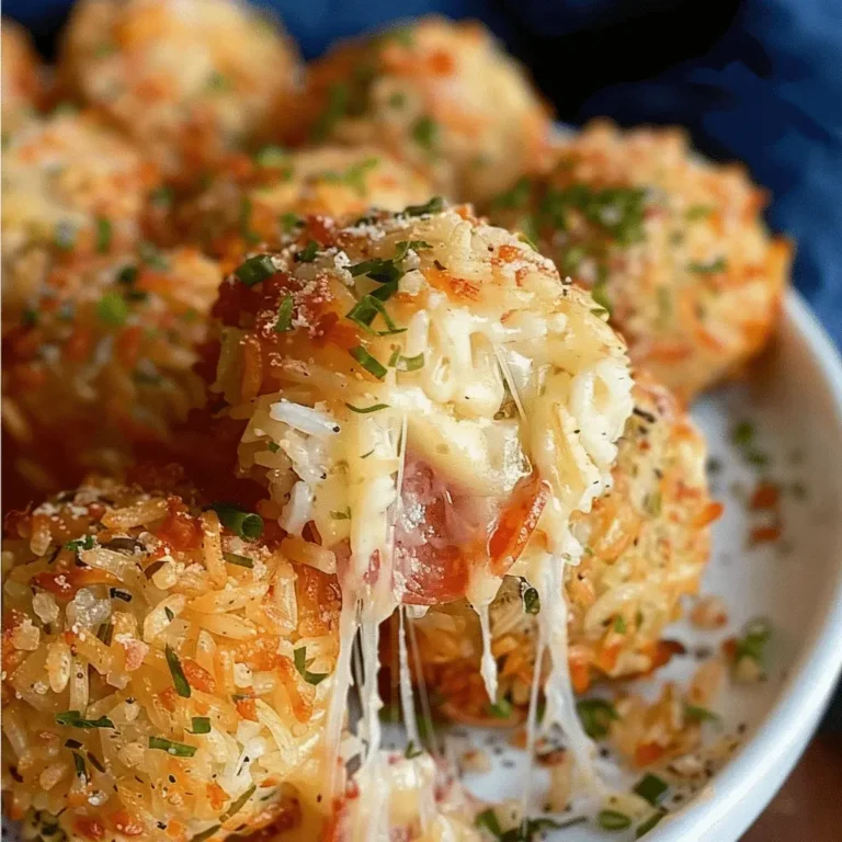 Rice Balls with Cheese & Pepperoni