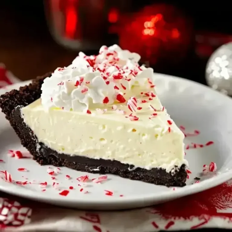 White Chocolate Peppermint Pie