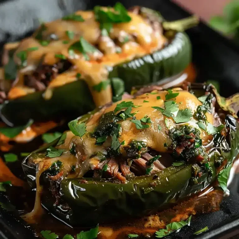 Brisket Stuffed Poblano Peppers