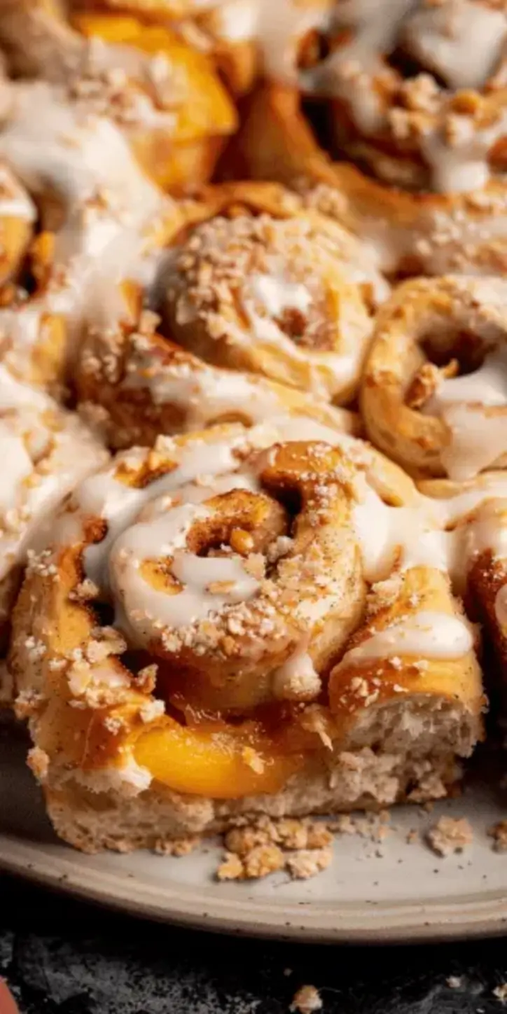 Peach Cobbler Cinnamon Rolls – Chasety