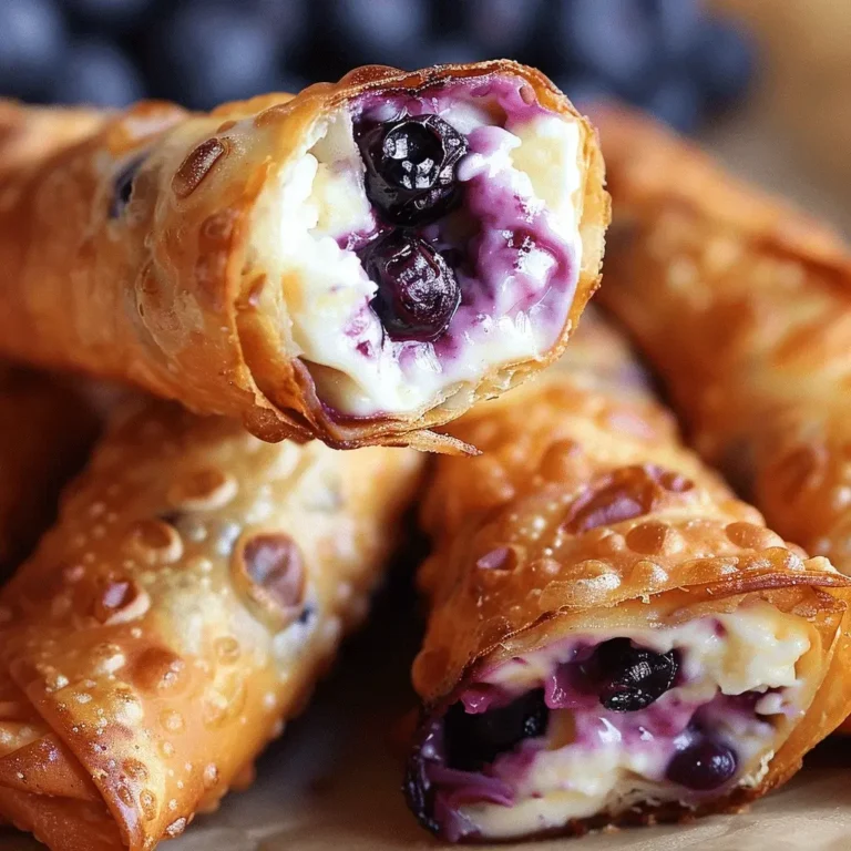 Blueberry Cream Cheese Egg Rolls