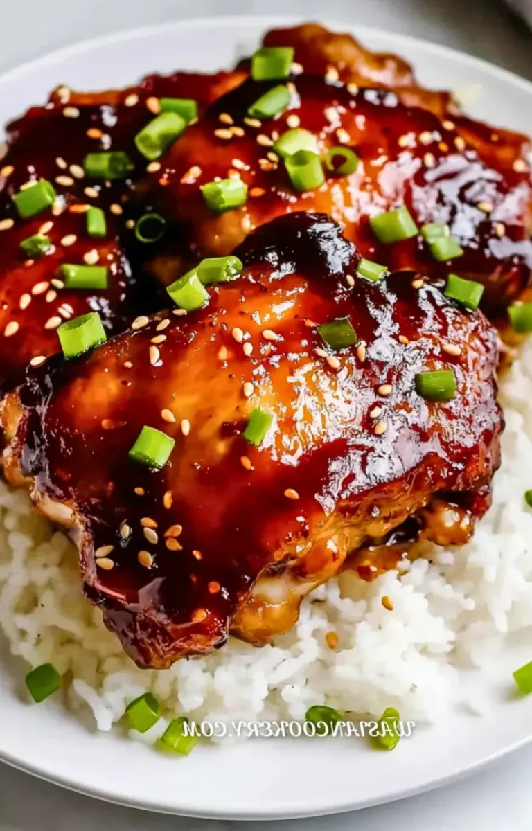 Easy Honey Garlic Slow Cooker Chicken Thighs