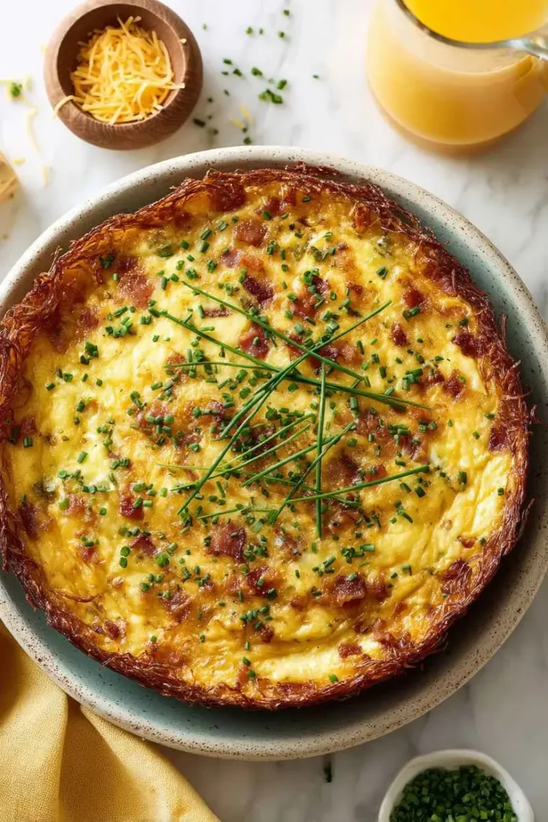 Savory Hash Brown Crust Bacon And Cheddar Quiche