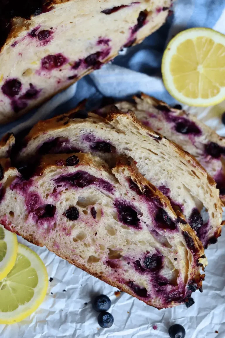 Easy Lemon Blueberry Sourdough Bread Recipe