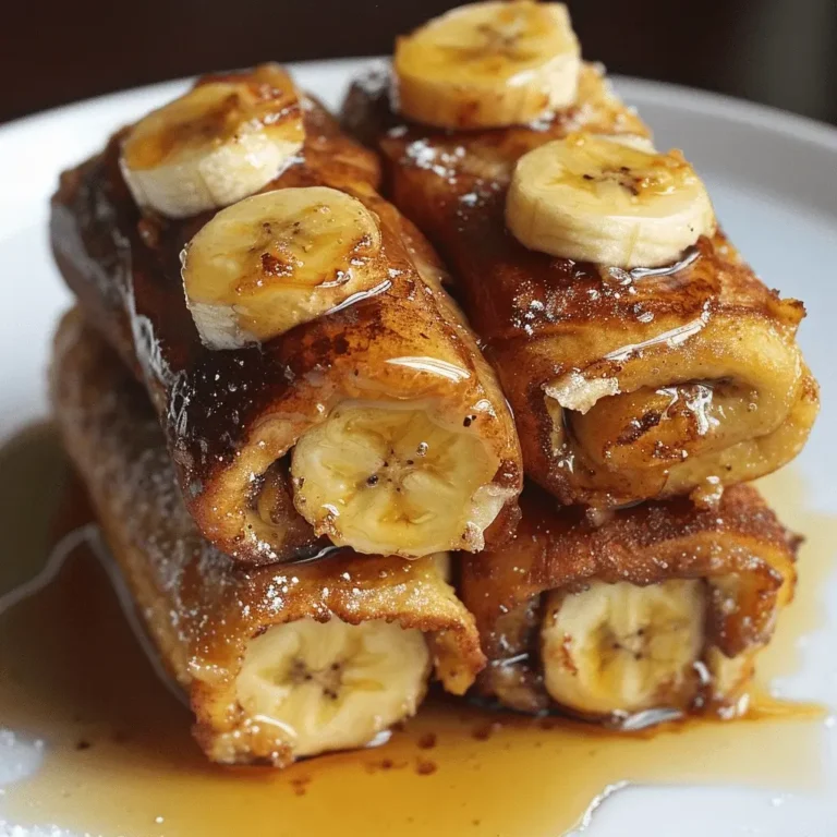 Banana French Toast Roll-Ups