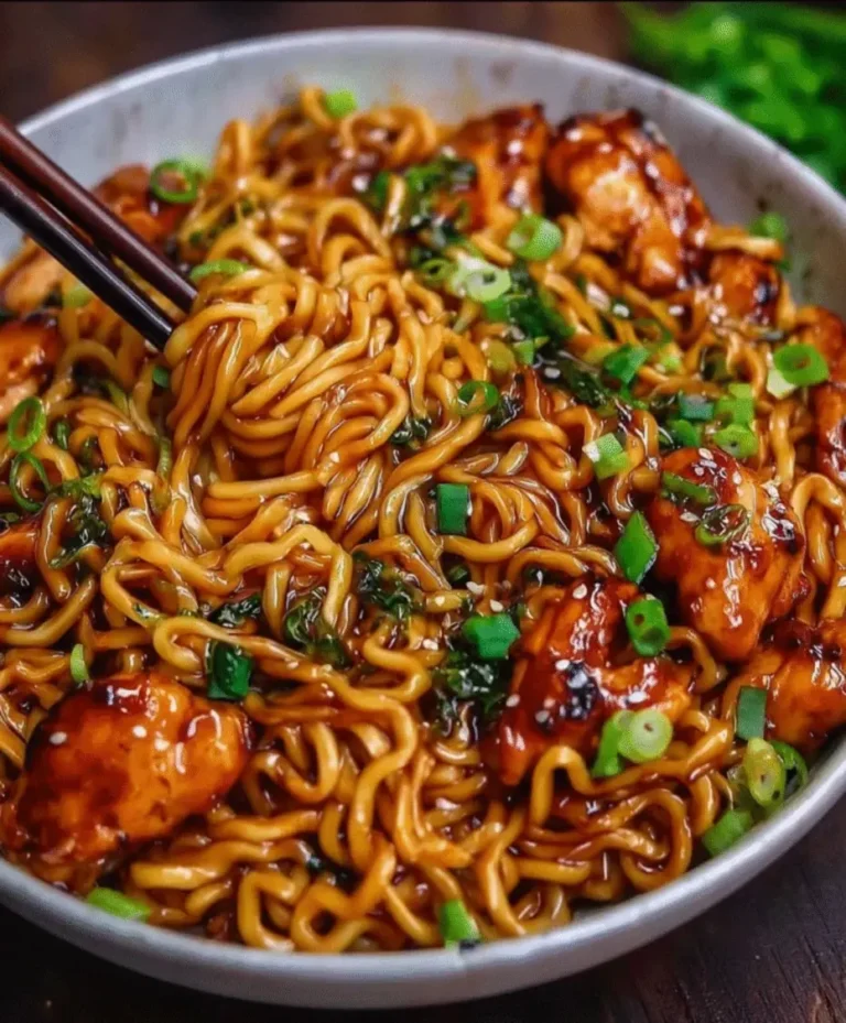 Sticky Garlic Chicken Noodles