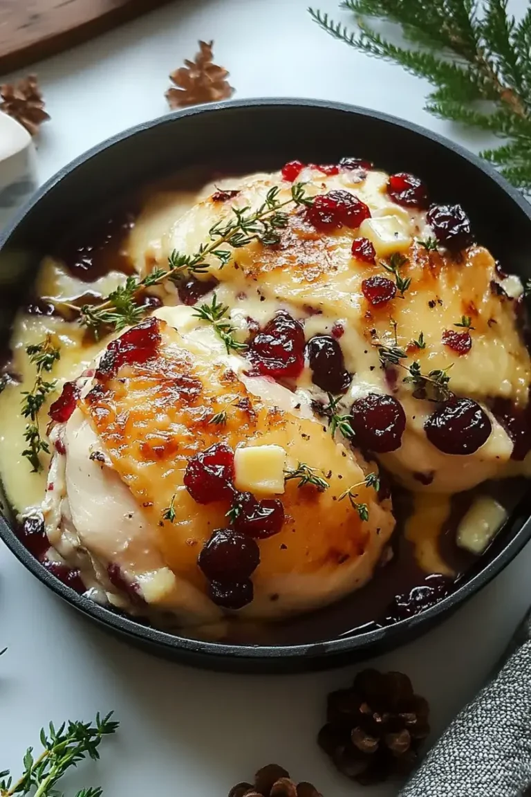 Impressive Cranberry Brie Stuffed Chicken