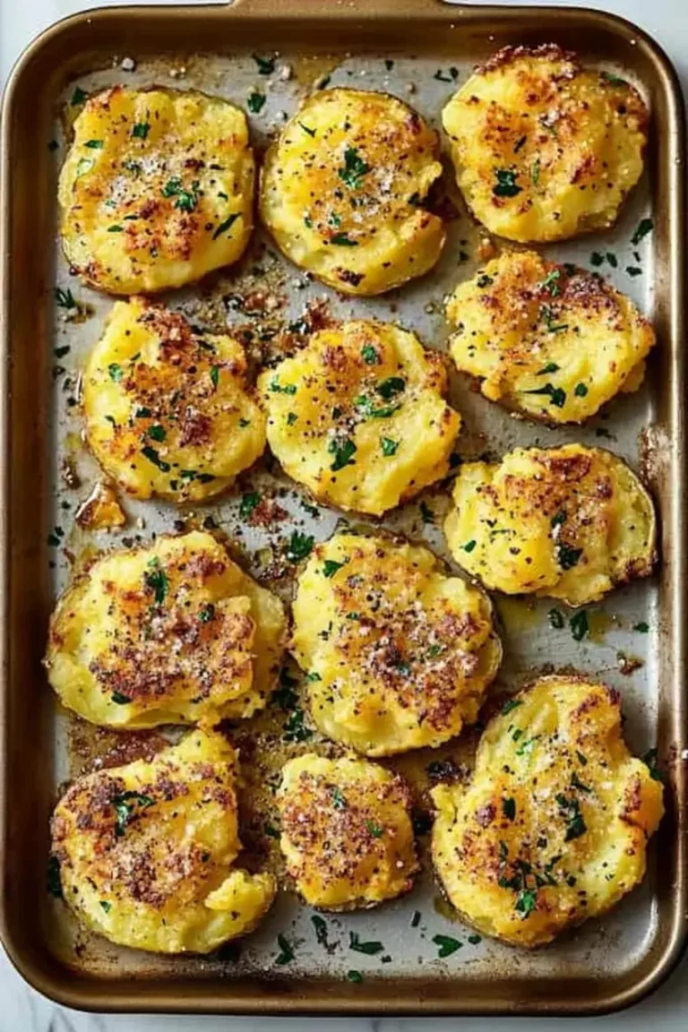 The Best Smashed Potatoes Recipe – Crispy, Buttery, & Cheesy!