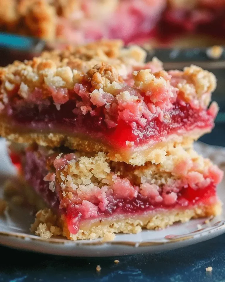 Rhubarb Oatmeal Bars