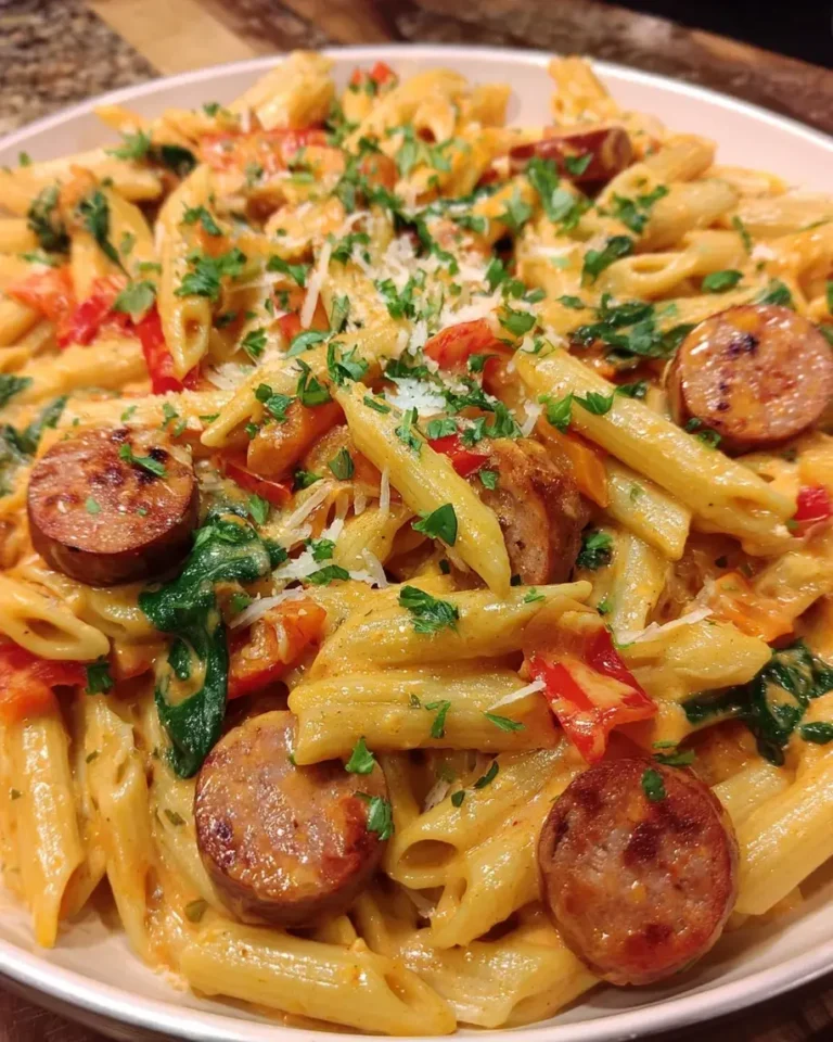 Creamy Cajun Sausage Pasta