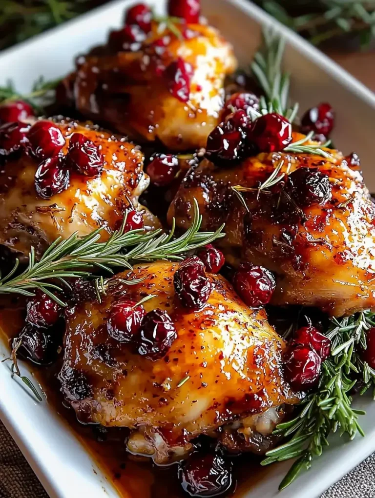 Baked Orange Cranberry Chicken Thighs