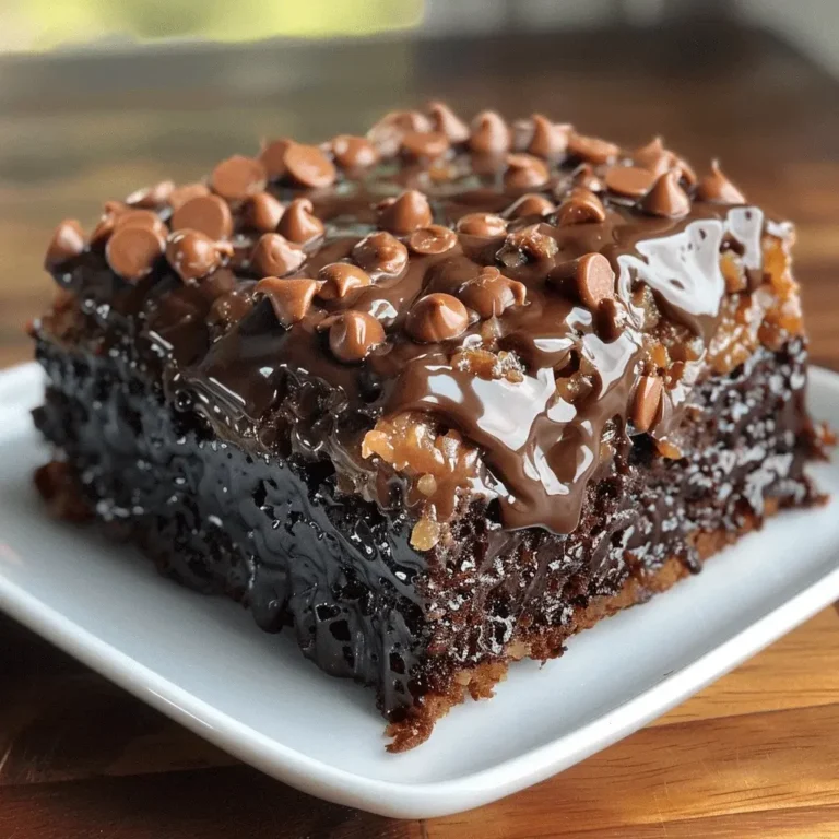 German Chocolate Poke Cake