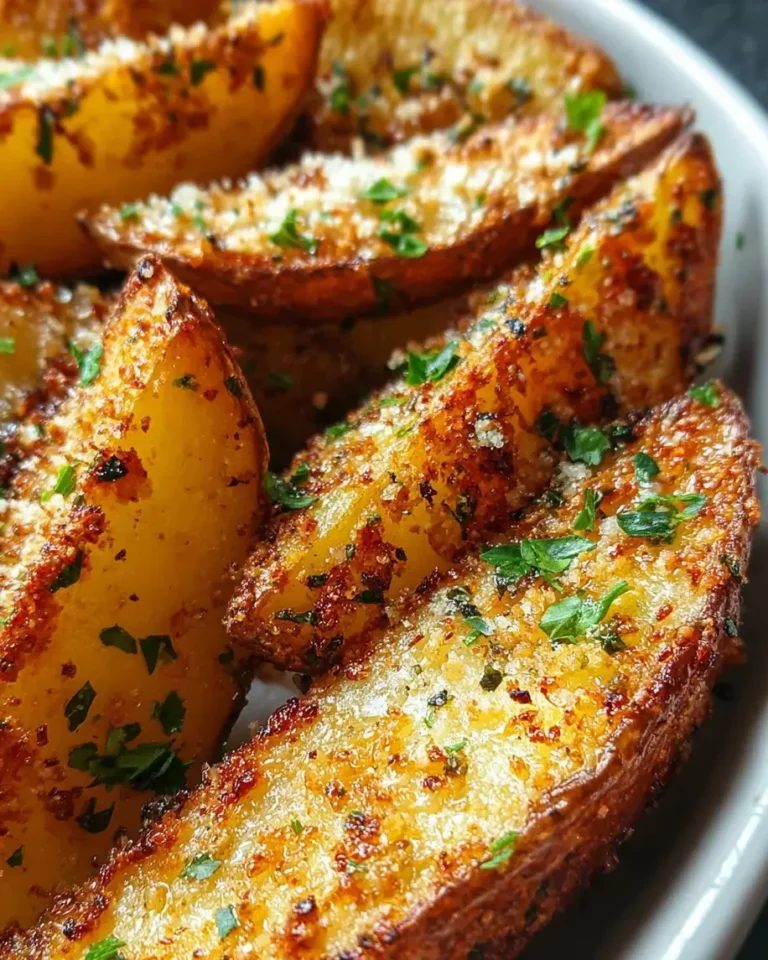 Garlic Parmesan Potato Wedges: Easy Baked Comfort Food Side Dish