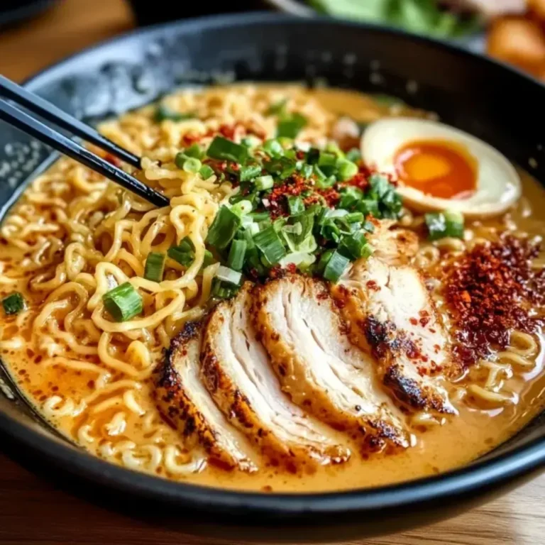 Creamy Garlic Chicken Ramen