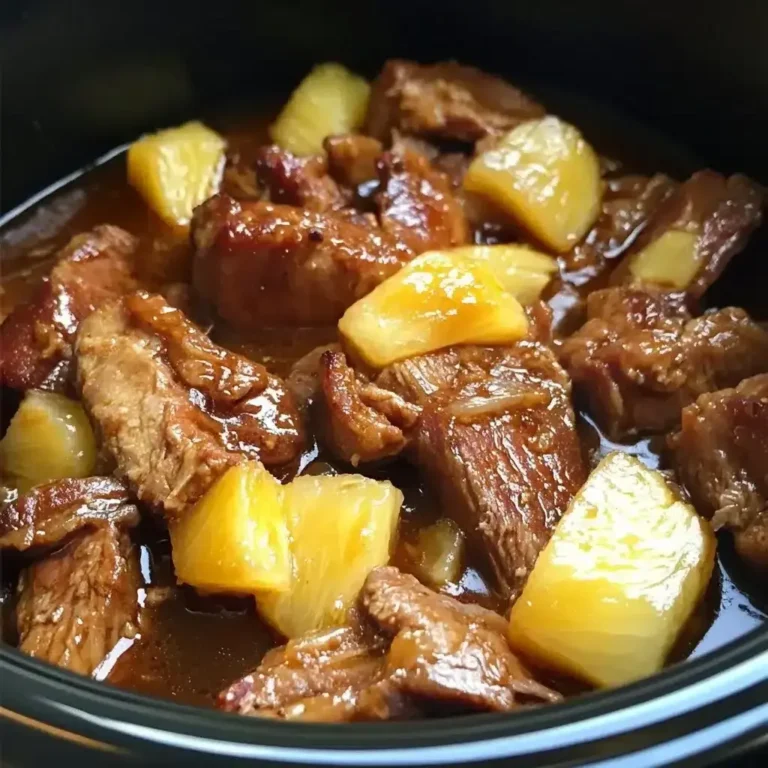 Tender Pineapple Pork in a Slow Cooker