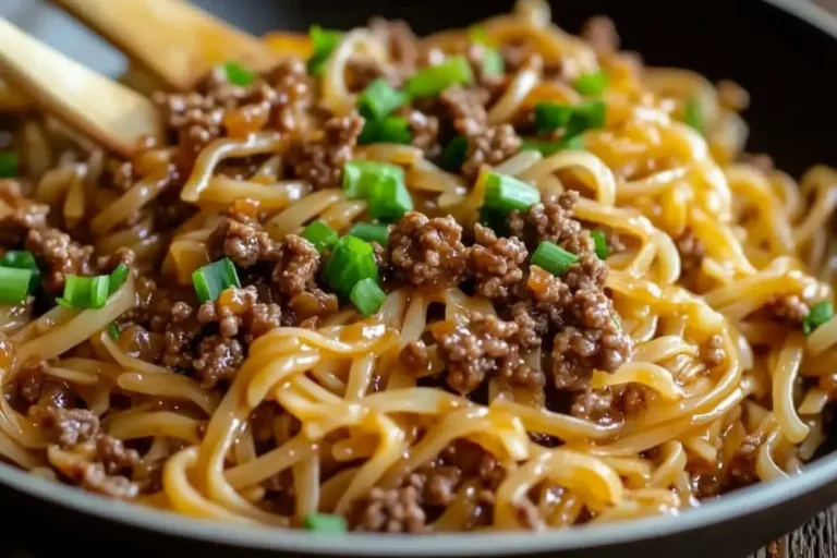 Mongolian Ground Beef Noodles