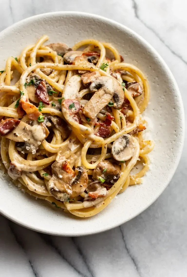 Creamy Bacon Mushroom Pasta