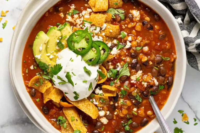 Vegan Black Bean & Lentil Chili