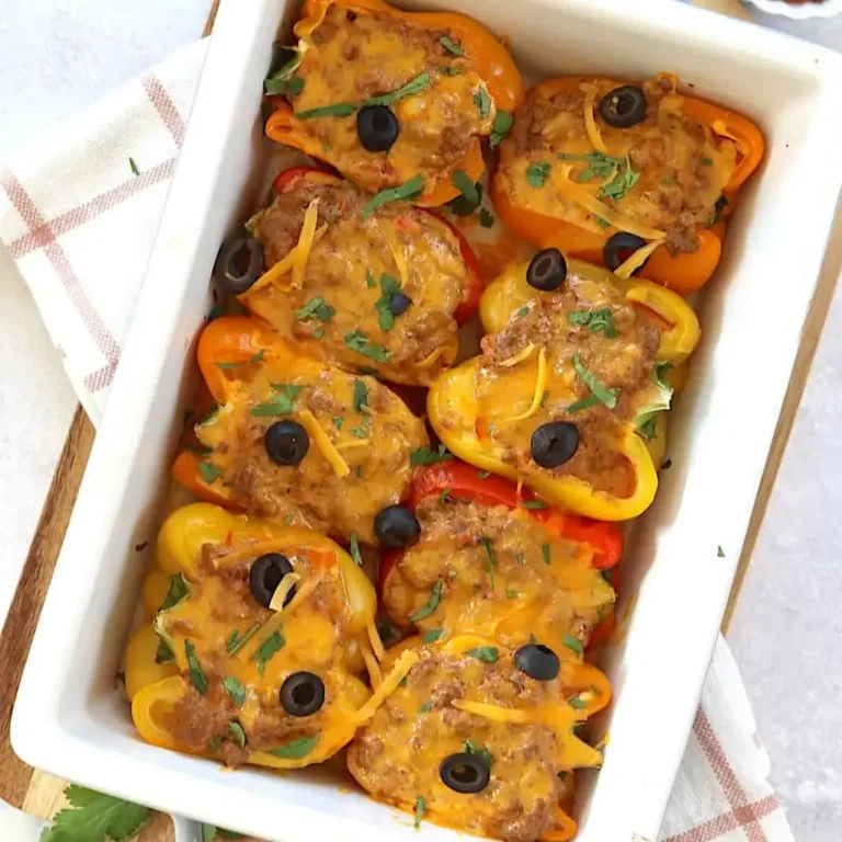 Stuffed Taco Peppers (Low Carb + High Protein)