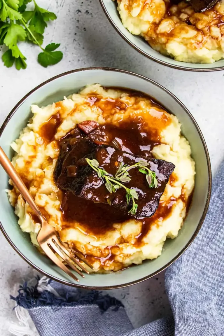 Red Wine Braised Short Ribs in Dutch Oven