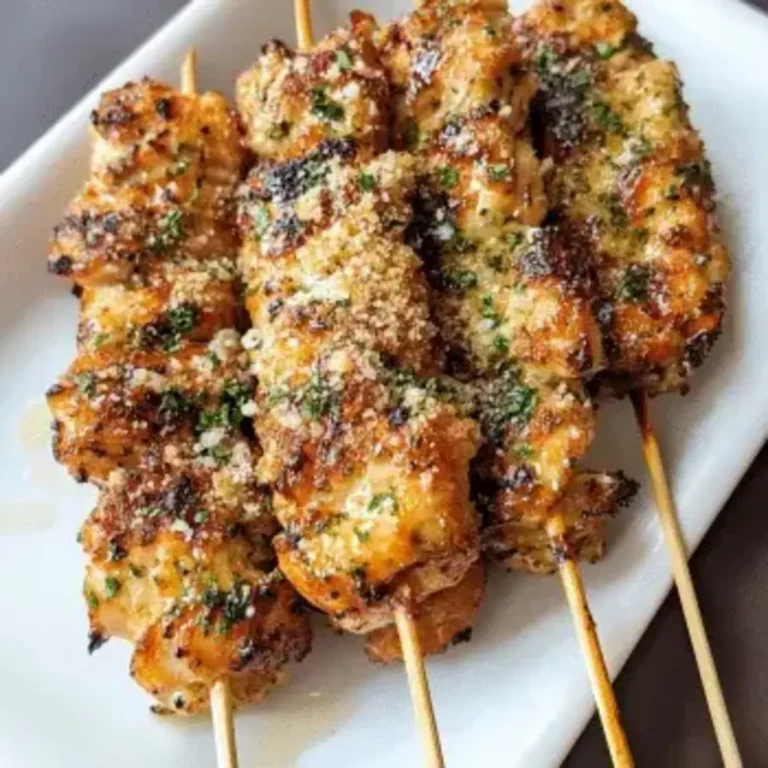 Ranch Garlic Parmesan Chicken Skewers