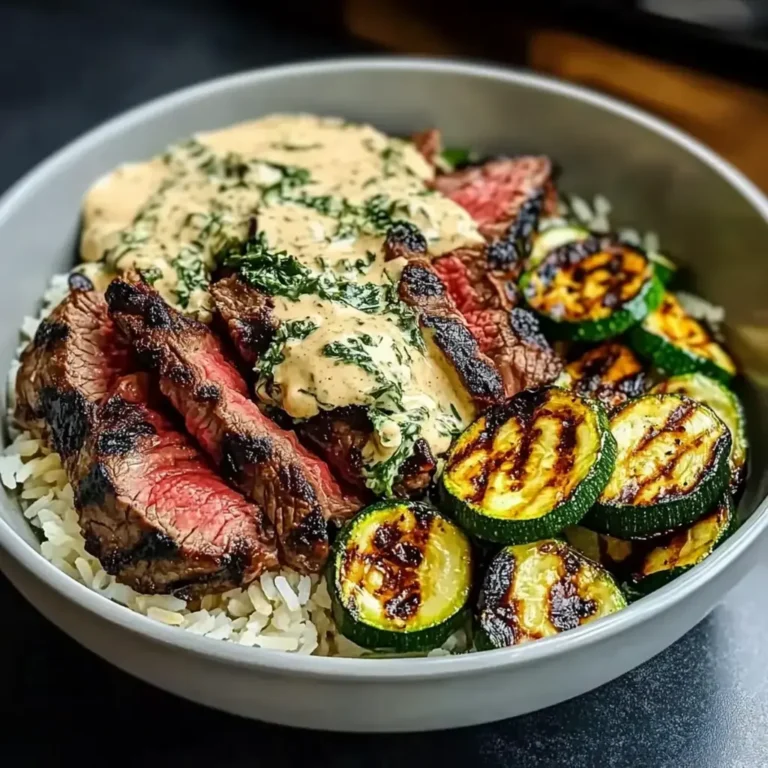 Cozy Grilled Steak Bowl with Zucchini
