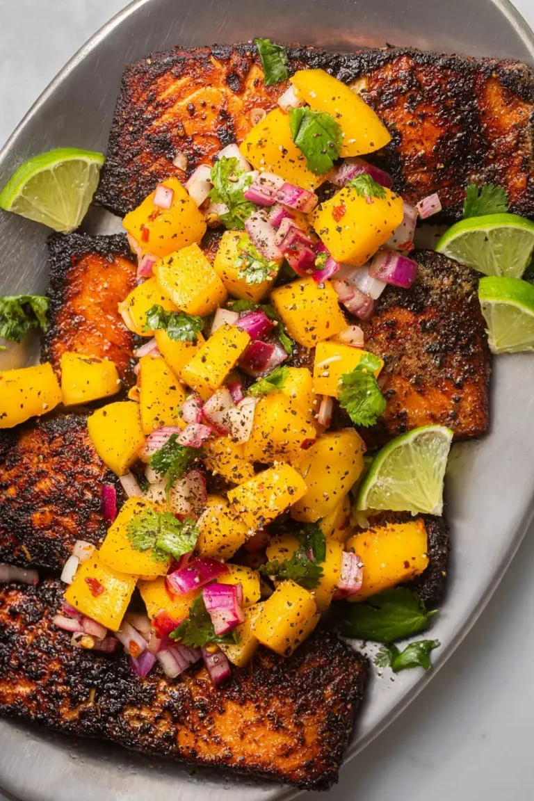 Blackened Salmon with Mango Salsa