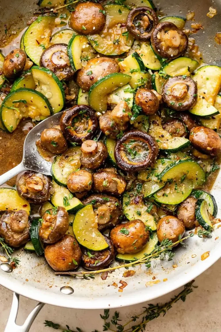 Pan-Fried Zucchini and Mushrooms Recipe