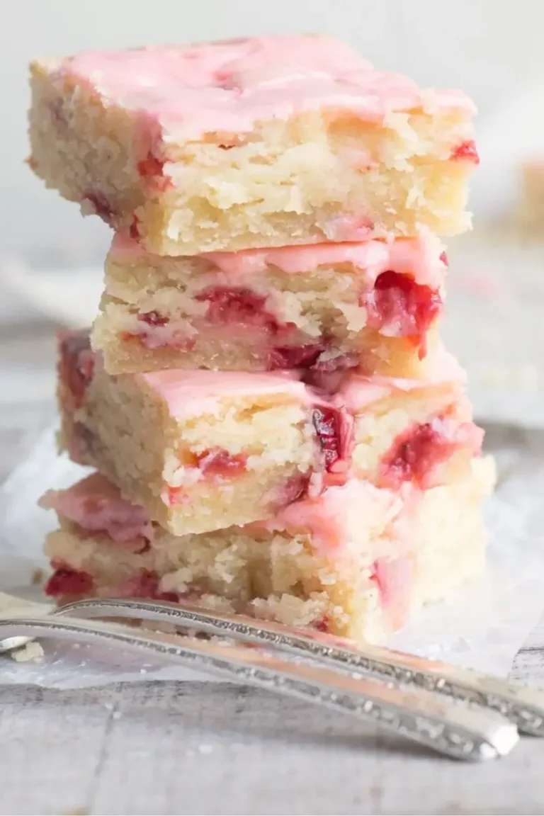 Strawberry Lemon Blondies