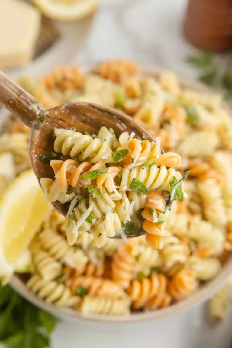 Creamy Lemon Parmesan Pasta Salad | Girl Gone Gourmet