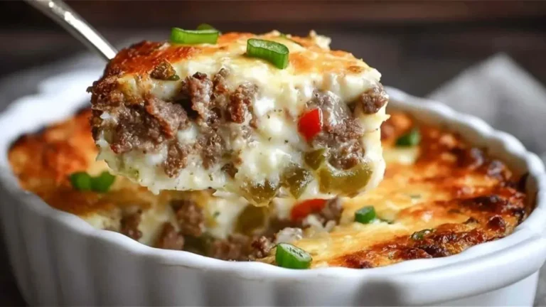 Low Carb Philly Cheesesteak Casserole