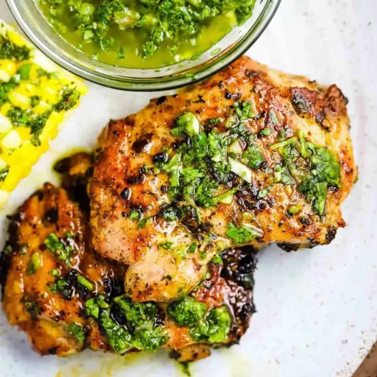 Grilled Chicken Thighs with Chimichurri