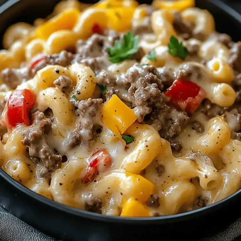 High-Protein Creamy Philly Cheesesteak Mac & Cheese Bliss