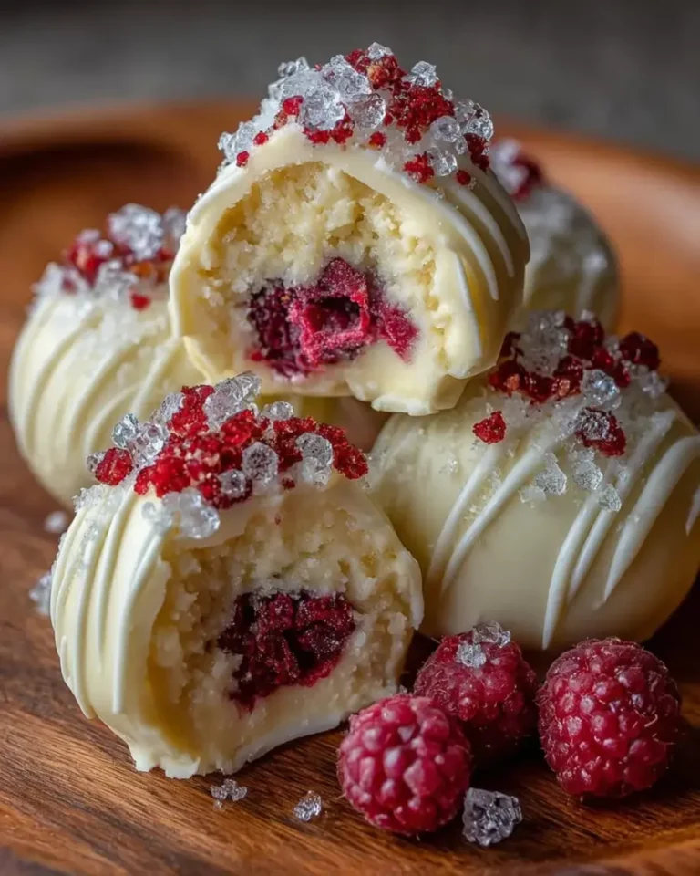 Raspberry White Chocolate Velvet Bombs with Crystal Shell