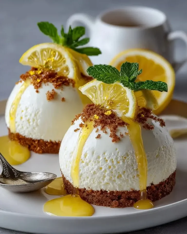 Light & Silky Honey Lemon Ricotta Mousse Domes